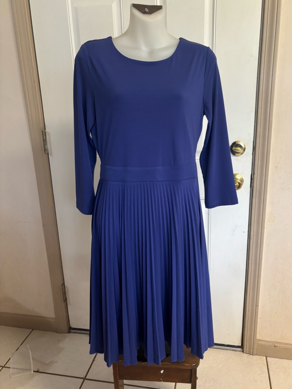 Small Matilda Jane Discontinued blue Heart to Heart Home For The Holidays Dress